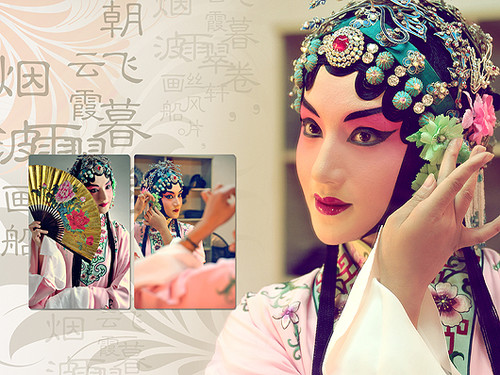 The actress preparing for a famous Kunqu opera, The Peony Pavilion. (Image: Sina blog)