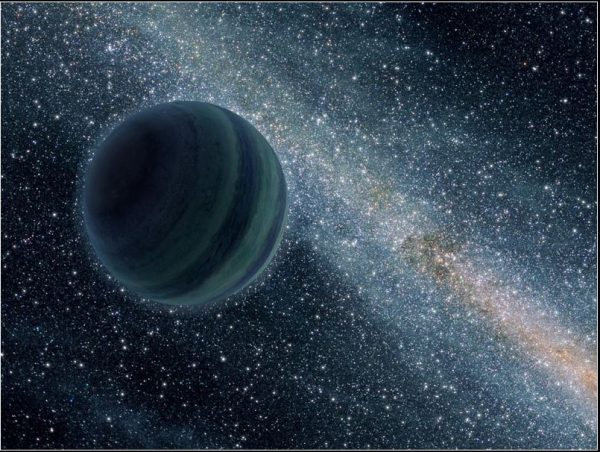 This artist's conception illustrates a Jupiter-like planet alone in the dark of space, floating freely without a parent star. Astronomers recently uncovered evidence for 10 such lone worlds, thought to have been "booted," or ejected, from developing solar systems. Image: NASA/JPL-Caltech