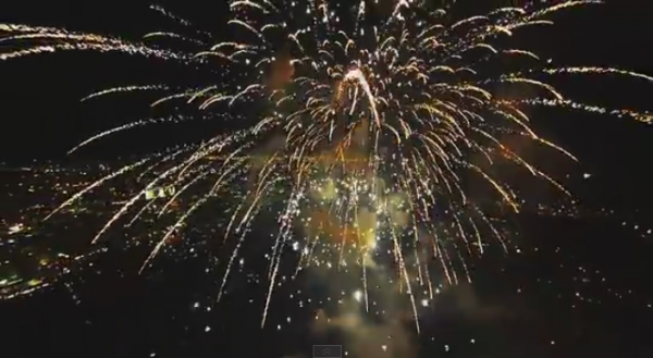 Will this be the new way they film fireworks. (Screenshot/YouTube.)