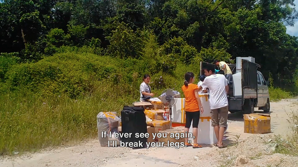 Sparrow and her daughter after being kidnapped were dumped in the middle of nowhere with all their worldly possessions. (Image: Little Horse Crossing the River via Vimeo/Screenshot)