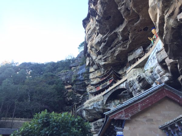 Temple along the flank of a cliff. Not far from Shi Xi village, Yunnan, China. Photo: Tony Ying