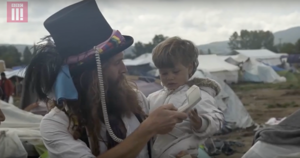 Perrin trying to inject some positivity in the children's lives. (Image via BBC Three YouTube/Screenshot)
