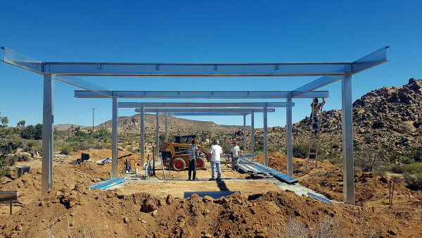 Aluminum framing for residential construction. (Image: Jeremy Levine via flickr CC BY 2.0 )