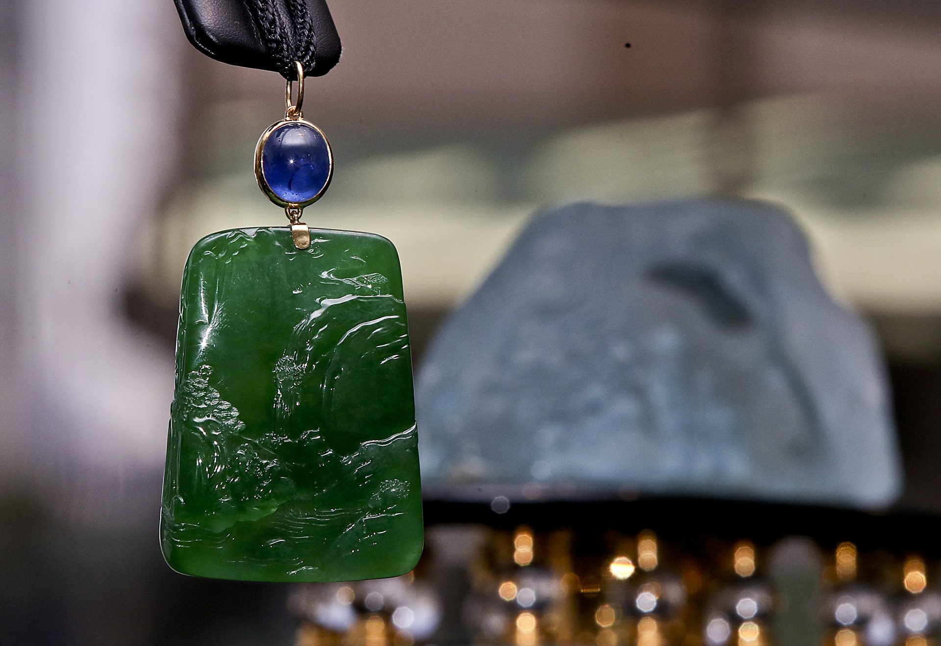 Jade Amulet. Part of Christie Collection at Hong Kong Luxury Auction. (Photo Credit: Zheng wu Li)