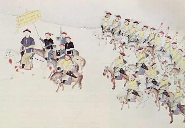 The Emperor mounted on his horse and guarded by his bodyguards. (Image: wikimedia / CC0 1.0)