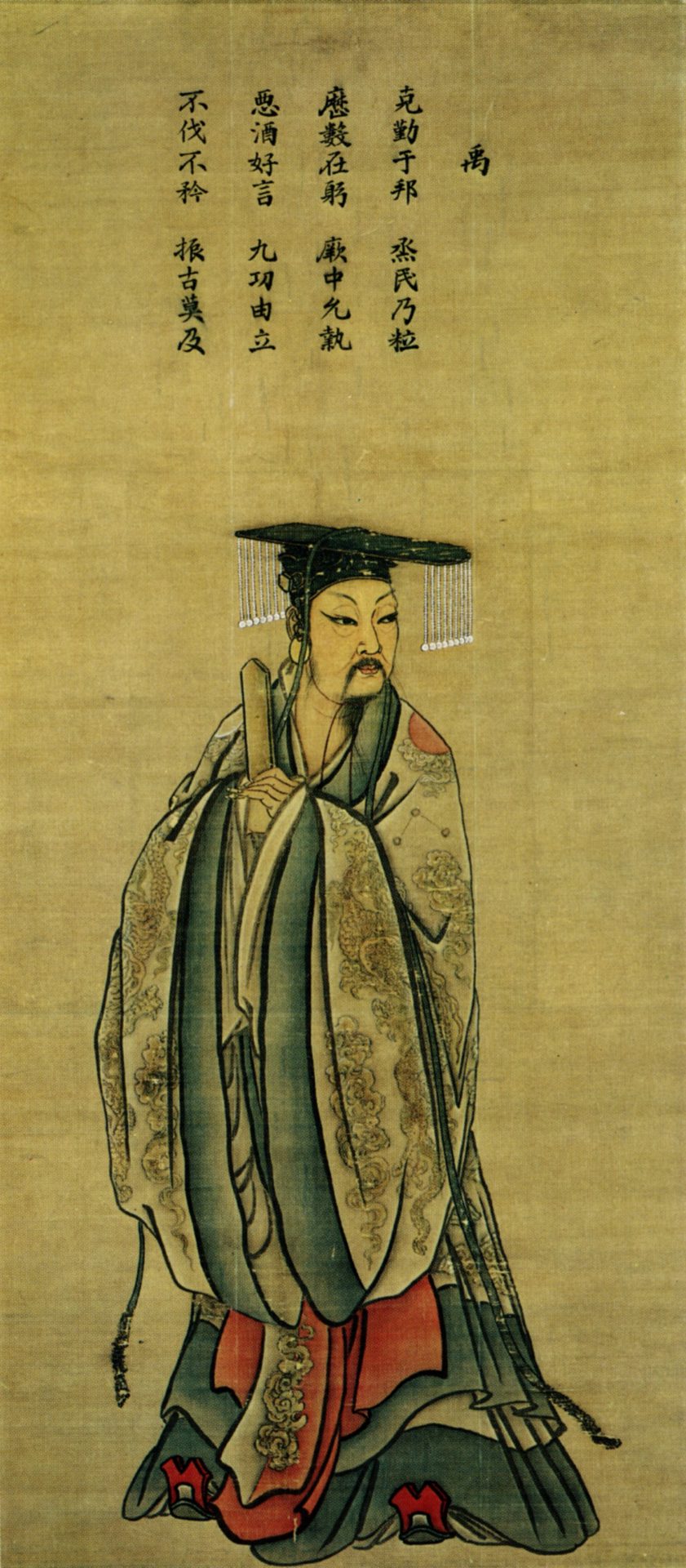 King Yu (禹) as imagined by Song Dynasty painter Ma Lin (馬麟). The painting is located in the National Palace Museum, Taipei. (Image: wikimedia / CC0 1.0)