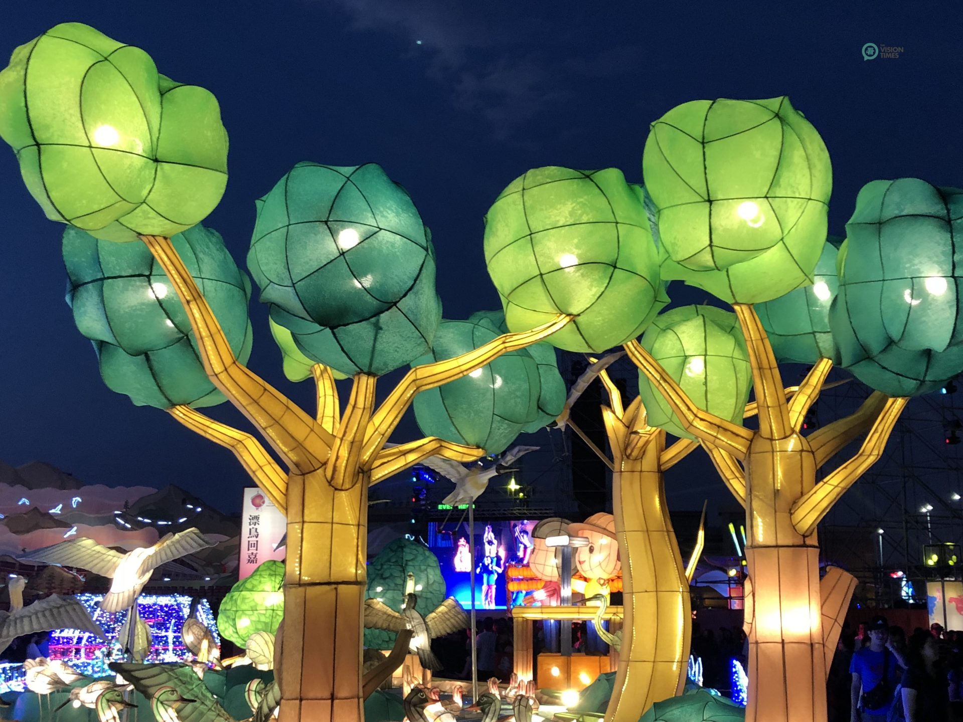 A lantern set features the migratory birds in Chiayi County at the 2018 Taiwan Lantern Festival . (Image: Billy Shyu)