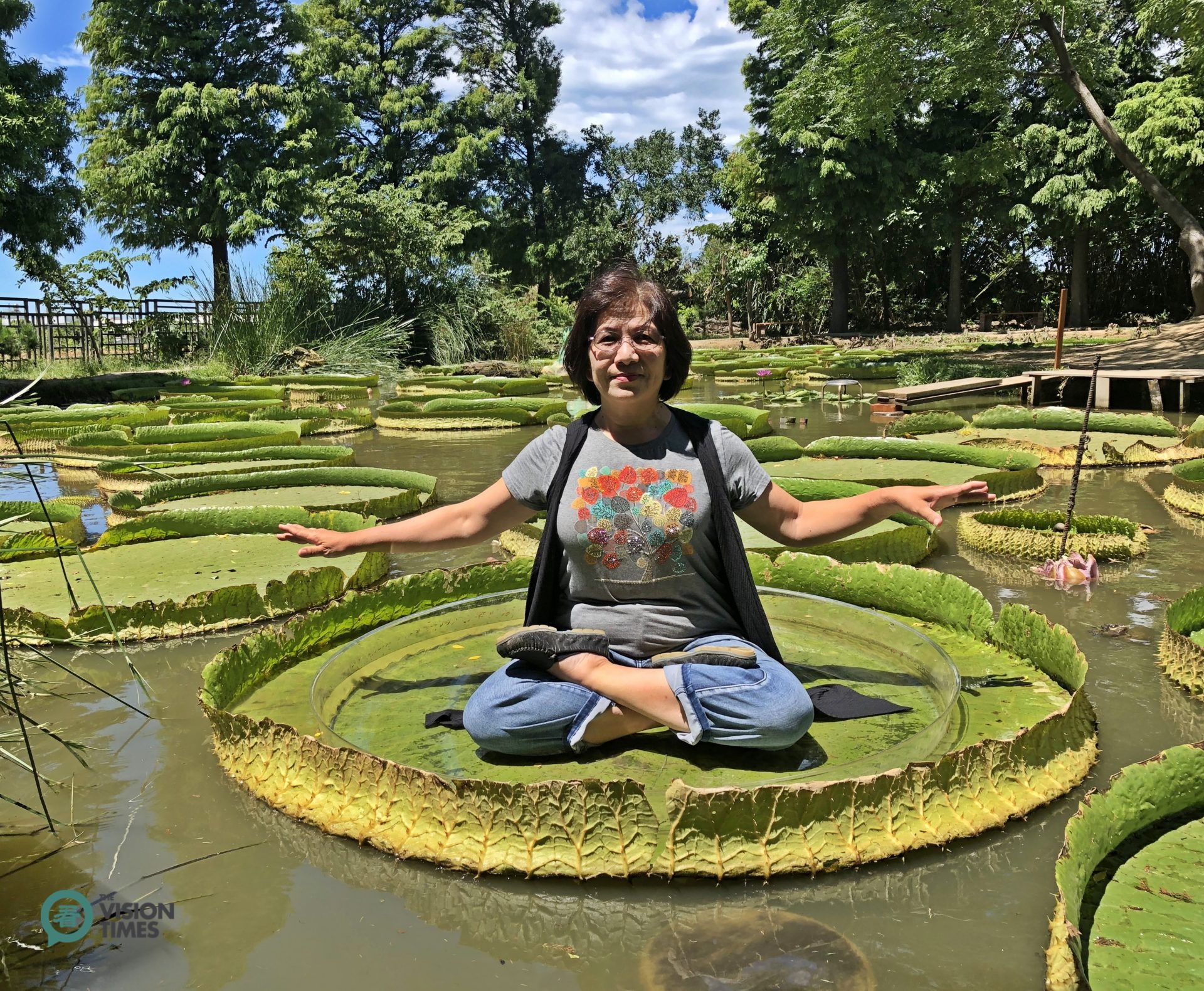 Lian He Garden Leisure Farm is one of the few leisure farms in Guanyin District that features Santa Cruz Waterlily (大王蓮). (Image: Billy Shyu / Vision Times)