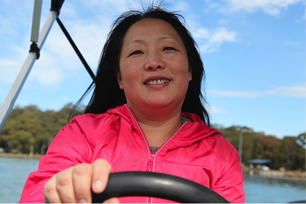 Ying enjoying the freedom offered by Australia. (Image: Peter Wu)