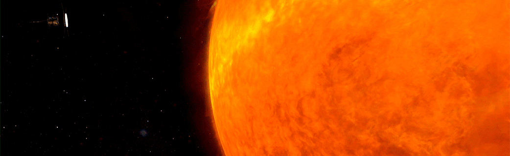 Illustration of Parker Solar Probe circling the Sun. (Credit: NASA/JHUAPL)