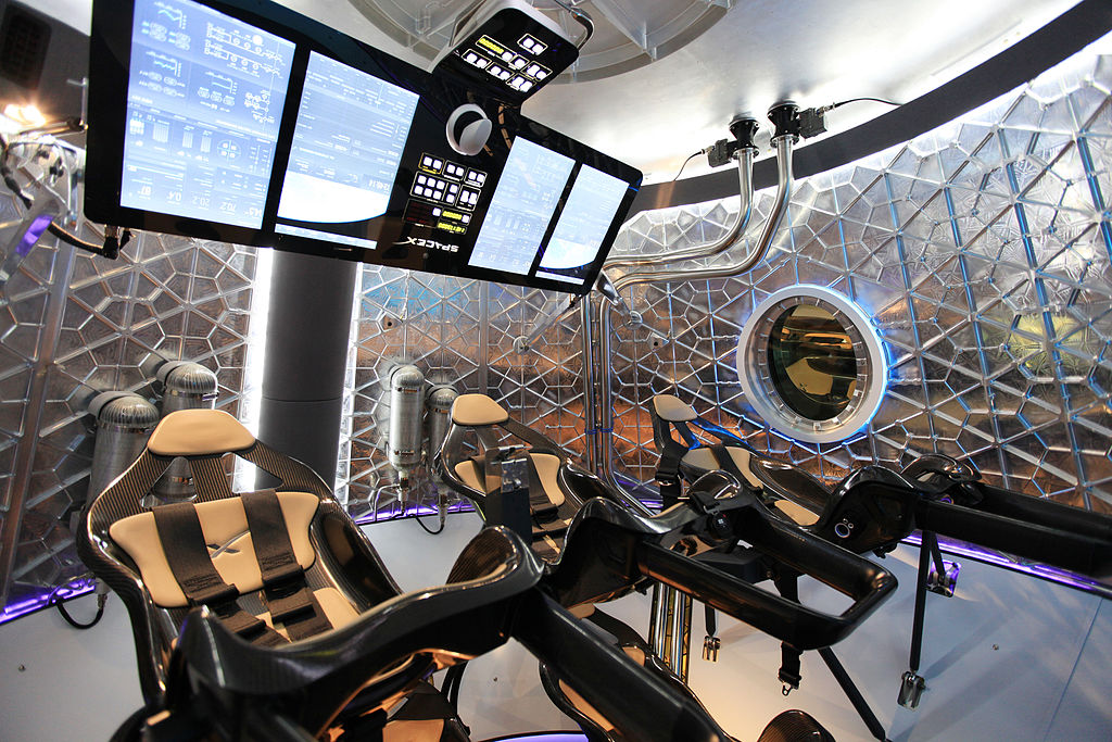 A version of the Dragon capsule is being developed for manned missions. (Image: wikimedia / CC0 1.0)
