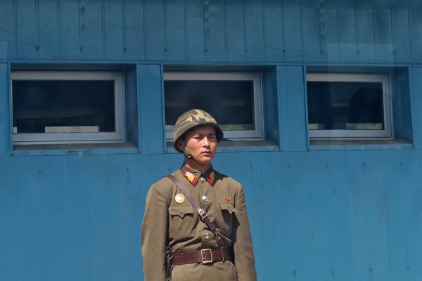 A North Korean soldier stands guard at the North-South border. (Image: Roman Harak via Flickr CC BY-SA 2.0)