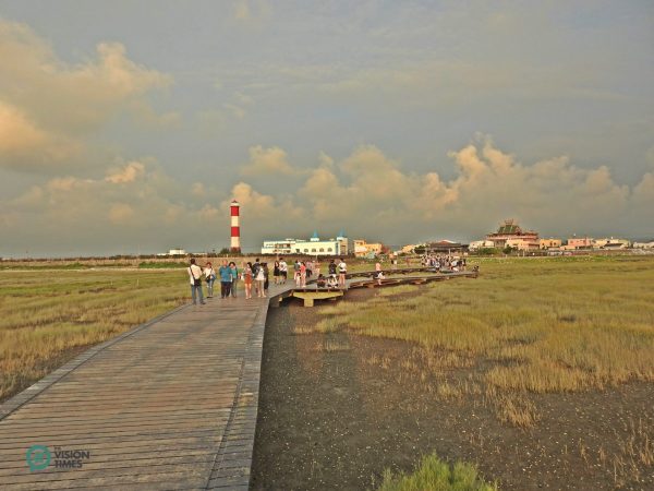 The 691-meter long walking platform is a great place to see fiddler crabs and amphibious mud-skippers in the Gaomai Wetland. (Image: Billy Shyu / Nspirement)