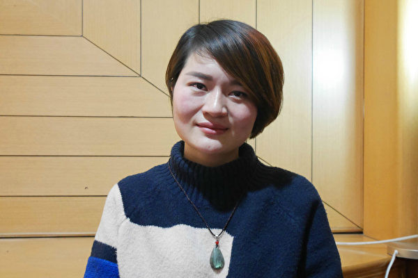 Li Wenzu, wife of Wang Quanzhang, a human rights lawyer in China. (Image: The Epoch Times)
