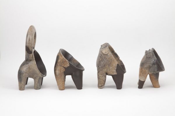Selection of rhyta from Neolithic sites in Dalmatia. (Image: Sibenik City Museum)