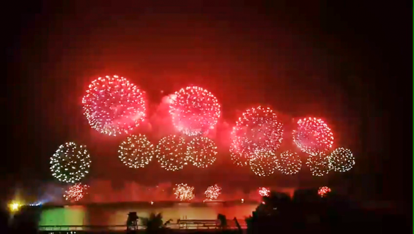 The national fireworks show was held at the Port of Hualien in eastern Taiwan’s Hualien County. (Image: Courtesy of Chen Ya-Shiue)