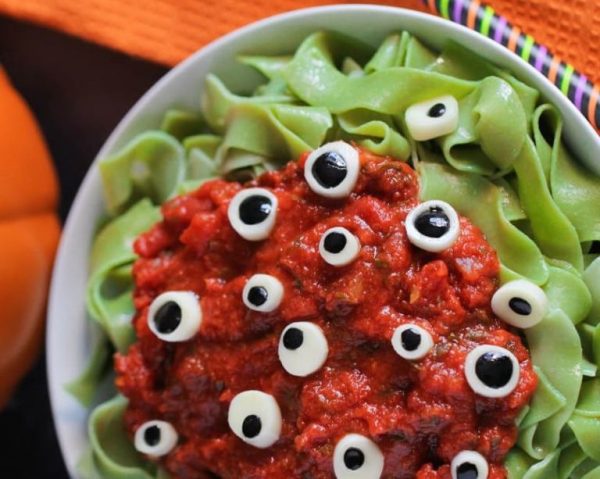 Halloween Eyeball Pasta.