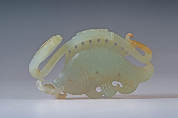 A a jade pendant with the carving of a mandarin fish from the Yuan Dynasty. (Image: Courtesy of Yens Charity Foundation)