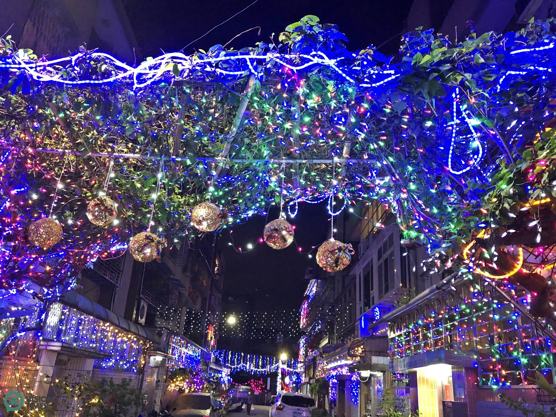 A small alley on the outskirts of Taipei City is referred to as the Christmas Alley (聖誕巷). (Image: Julia Fu / Vision Times)