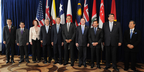 A summit with leaders of the states of the Trans-Pacific Strategic Economic Partnership Agreement (TPP) in 2010. (Image: Gobierno de Chile via wikimedia CC BY 2.0 )