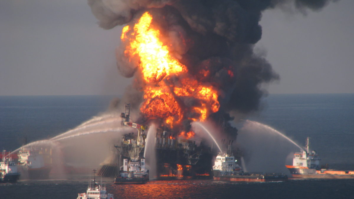 The Deepwater Horizon blowout.