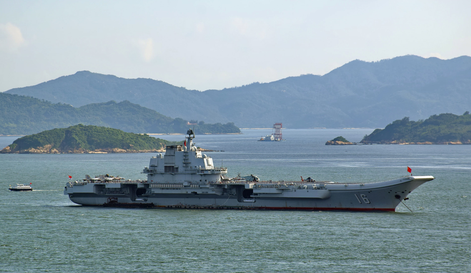 Chinese aircrtaft carrier Liaoning.