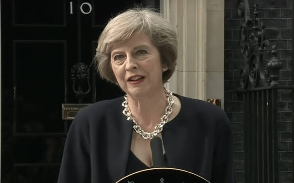 Theresa May expressed concern about eroding rights in Hong Kong. (Image: YouTube/Screenshot)