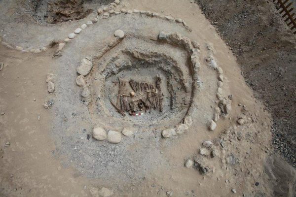 An aerial view of the excavation of tomb M12. (Image: Xinhua Wu)