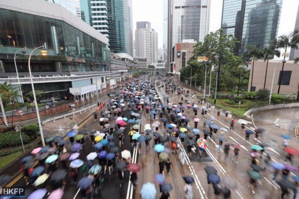 Protesters fill the streets around Victoria Park on Hong Kong Island on Aug. 18, 2019. (Image: Hong Kong Free Press)