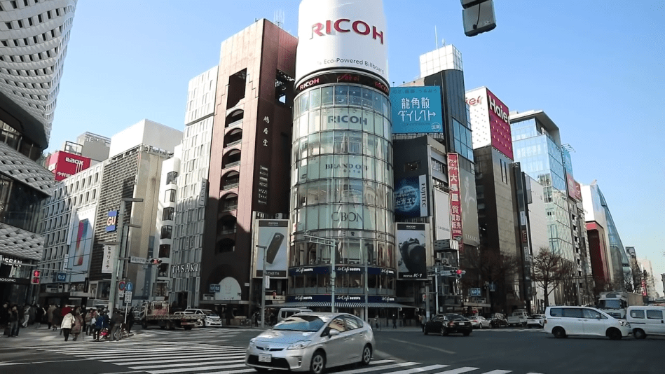 A clean Japanese city.