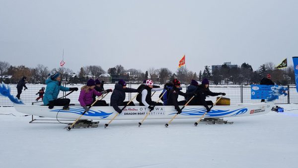 The Ottawa Ice Dragon Boat Festival in February. (Image: Facebook of Ottawa Ice Dragon Boat Festival)