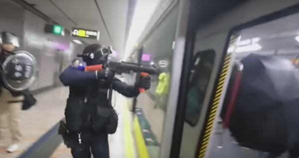 The police raids at Prince Edward Station occurred around 11 p.m. on August 31 and lasted for around two hours. (Image: YouTube/Screenshot)
