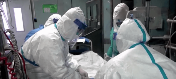 Hospital staff in Hubei province are struggling to cope with the staggering number of patients, and supplies are running low. (Image: YouTube/Screenshot)