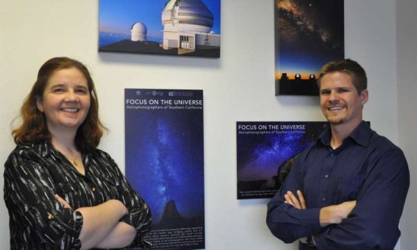 Photo shows Gillian Wilson (left) and Benjamin Forrest. (Image: I. Pittalwala, UC Riverside)