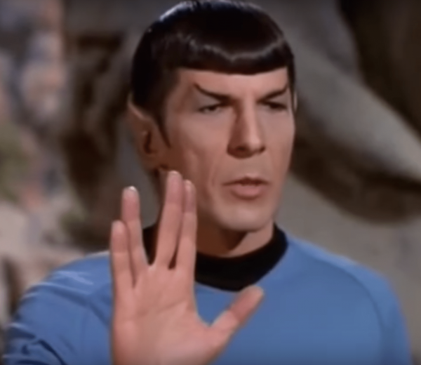The Vulcan greeting is popular with Star Trek fans. (Image: YouTube/Screenshot)