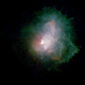 A visible-light image of VY Canis Majoris, a red supergiant star that is largely obscured by dust, taken in 2005. (Image: NASA/ESA/R. Humphreys/University of Minnesota)