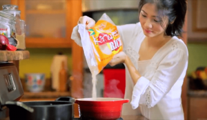 Preparing rice.
