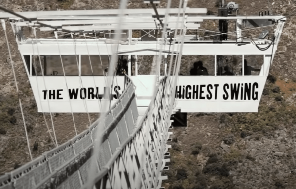 The Nevis Swing is the world’s biggest bungee swing. (Image: YouTube/Screenshot)