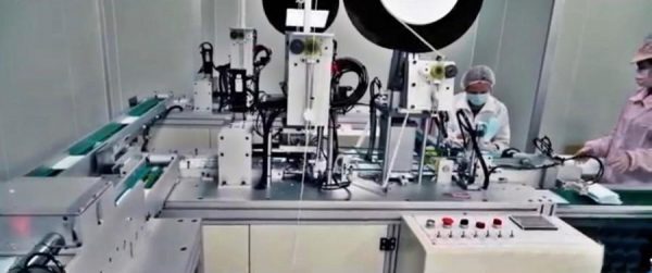 Taiwan is one of the five countries around the globe that can manufacture both face mask machines and raw materials. (Image: YouTube film screenshot)