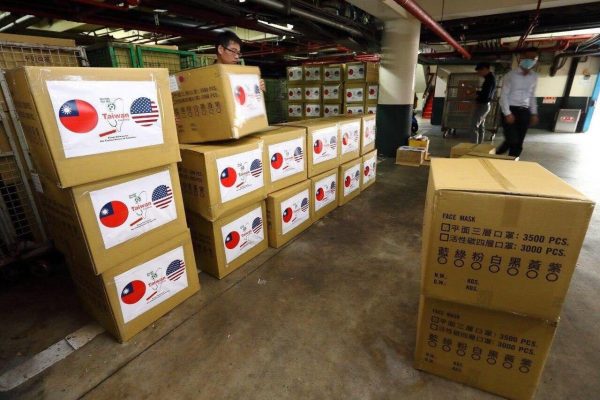 Part of the face masks donated to the United Stated. (Image: Ministry of Foreign Affairs, Taiwan)