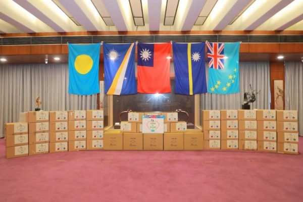 The face masks donated to the Marshall Islands, Nauru, Palau and Tuvalu. (Image: Ministry of Foreign Affairs)