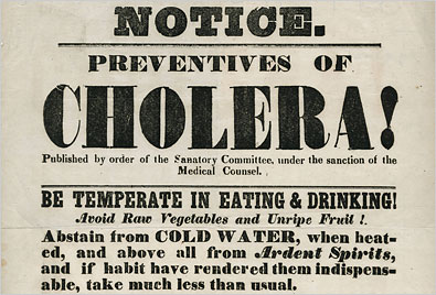 A hand bill from the New York City Board of Health, 1832. (Image: Wikimedia / CC0 1.0)
