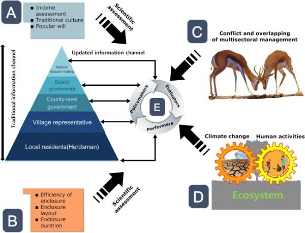 Scientific grassland management workflows that establish circulatory and long-term mechanisms and comprehensively consider the viewpoints of performers, evaluators, and policymakers (Image: Sun Jian)