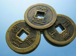 Old Chinese coins.
