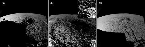 Hazcam images show the rover's locations. (Image: CNSA, CLEP, and AIR)