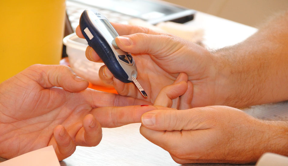 Taking a blood test.