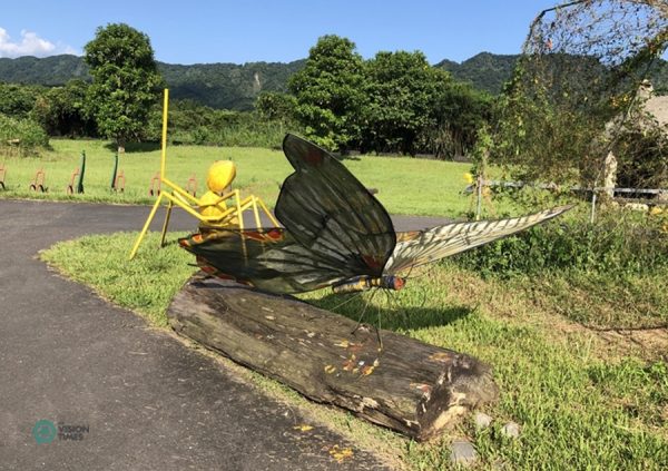 One of the installation artworks at the forest park. (Image: Billy Shyu/ Vision Times)