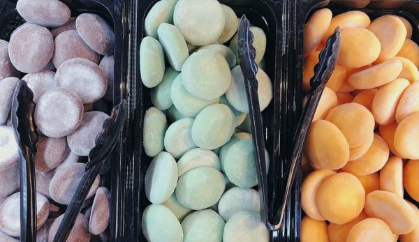 Mochi ice cream is a popular dessert made by wrapping a ball of ice cream inside a layer of mochi.