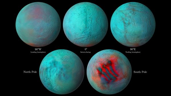 detailed infrared images of Saturn's icy moon Enceladus