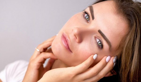 A woman with a lovely complexion